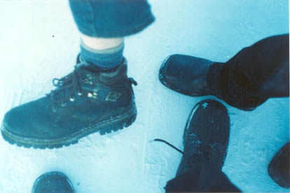 Our boots. Guess wich one is mine?
